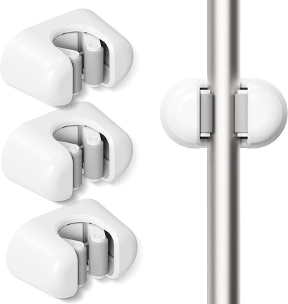 BEZOX Broom Holder, 3 PCS Wall Mount Mop Organizer Gripper, Self-adhesive Cleaning Suppliers Hanger Stands Rack for Bathroom, Kitchen, Garden, Garage Organization Storage