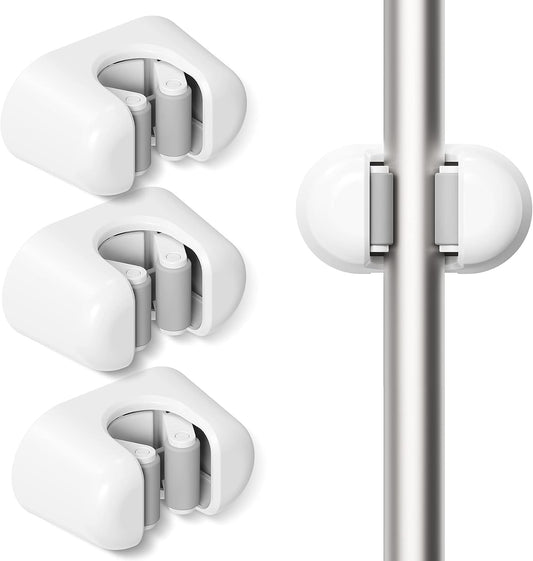 BEZOX Broom Holder, 3 PCS Wall Mount Mop Organizer Gripper, Self-adhesive Cleaning Suppliers Hanger Stands Rack for Bathroom, Kitchen, Garden, Garage Organization Storage