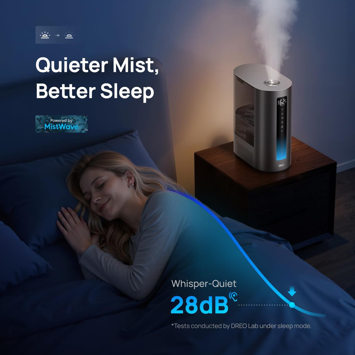 DREO 6L Smart Humidifiers for Bedroom, Warm & Cool Mist for Large Room