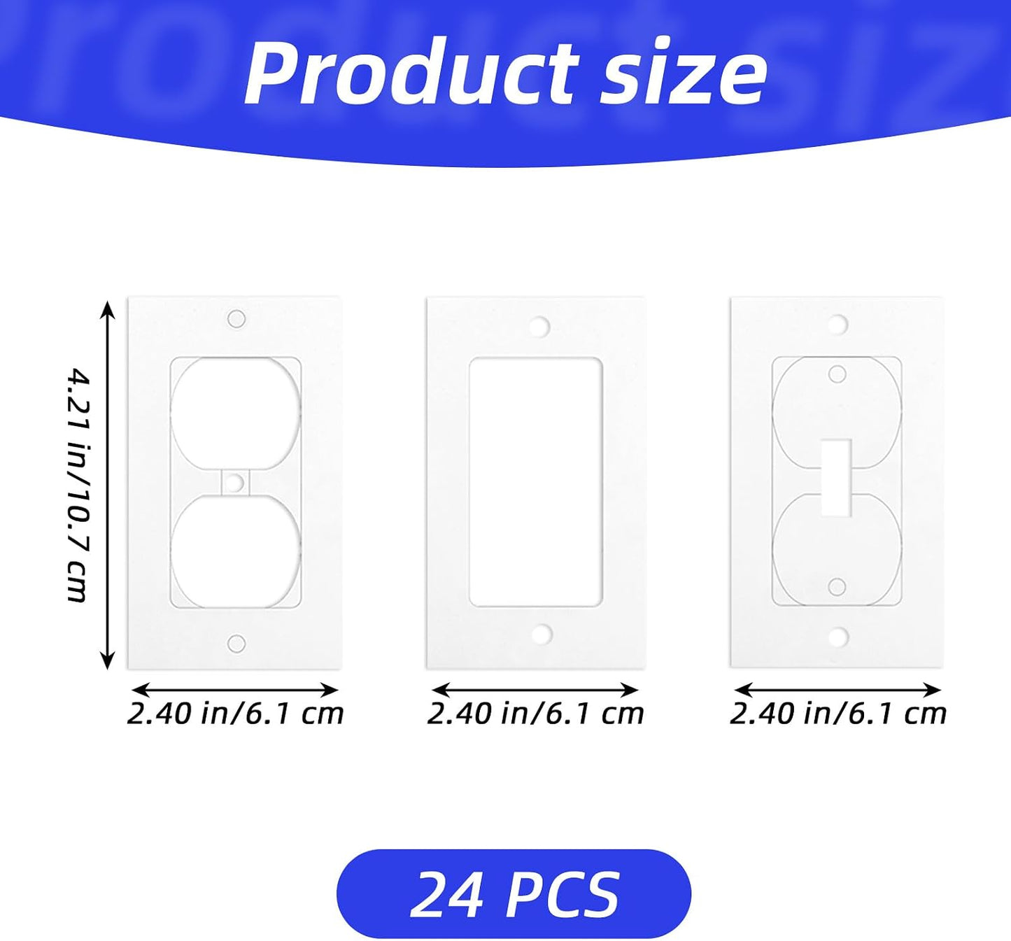 30 Pack Outlet Covers Wall Plate Electrical Outlet Insulation Pads for Wall | Draft Sealers, EVA Foam Gasket, Light, Swtich Socket Covers, Compatible with Duplex Toggle Rocker