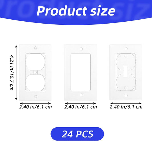 30 Pack Outlet Covers Wall Plate Electrical Outlet Insulation Pads for Wall | Draft Sealers, EVA Foam Gasket, Light, Swtich Socket Covers, Compatible with Duplex Toggle Rocker