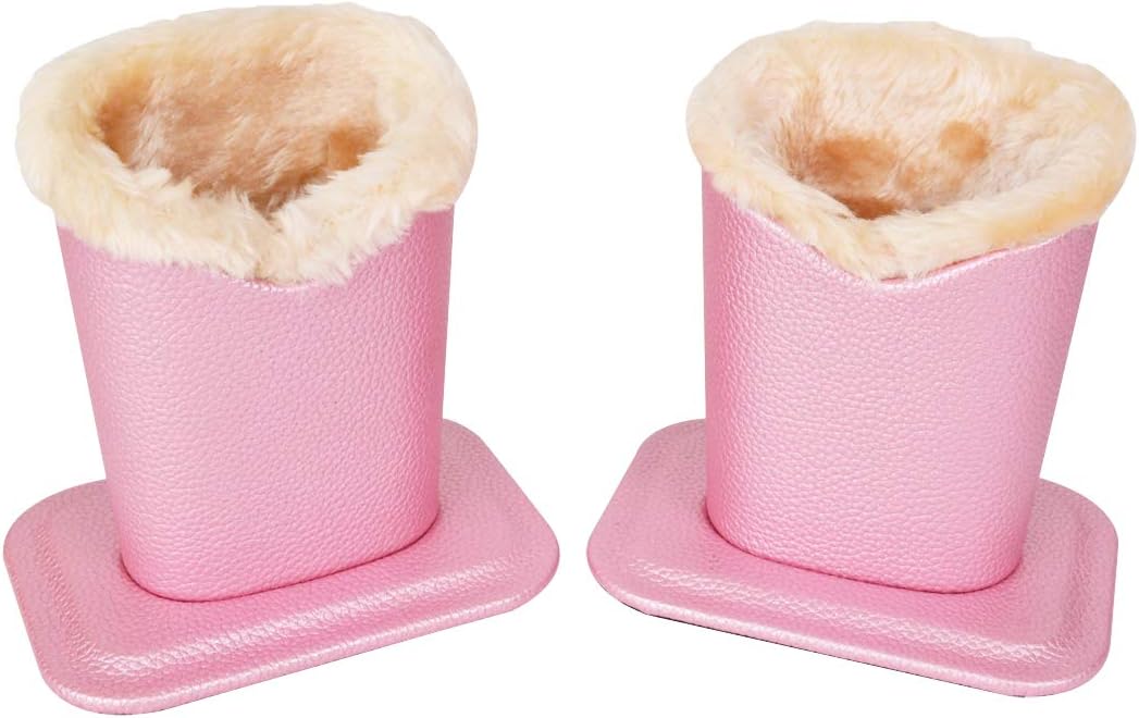 Baitaihem Pack of 2 Plush Lined Eyeglasses Holder Stand Protective Glasses Case For Desks Or Nightstands