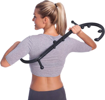 Body Back Buddy Classic Back Massager & Neck Massager for Pain Relief, Blue | USA Made Dual Massage Hooks For Back, Shoulder, And Neck, Muscle Knot Remover For Trigger Point Therapy And Full Body Relief