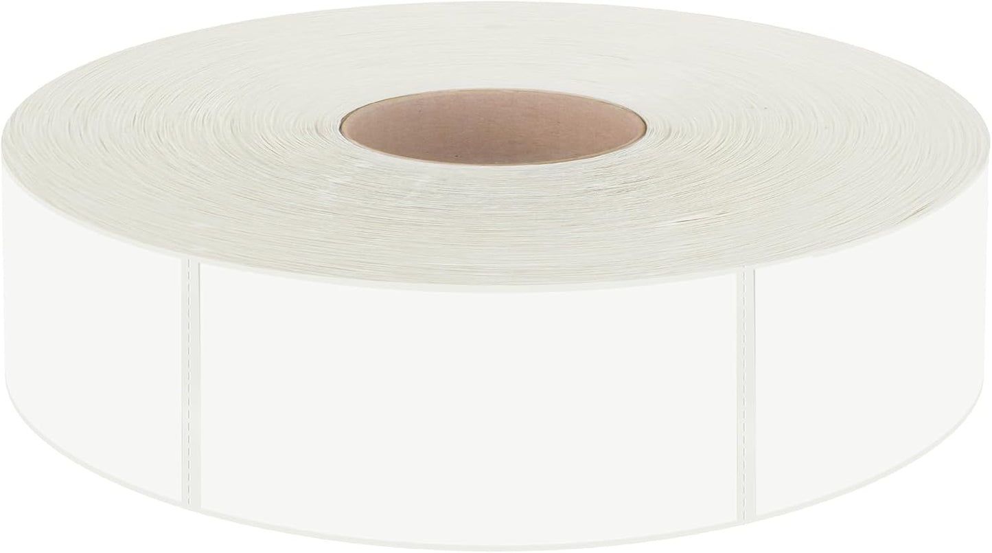 1000 Removable Food Labels, Water/Oil/Tear Resistant Blank Stickers with Perforation Line for Food Containers, Freezer, Fridge, Jars, Pantry, Organization (1” x 2”)