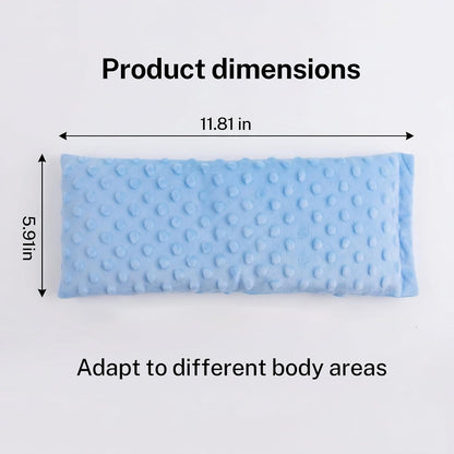 Microwavable Heating Pad with Washable Cover, Flaxseed Microwave Hot Pack, Moist Heat Compress Pillow for Hot & Cold Therapy, Non-Electric & Portable, 11.81 x 5.9 Inch