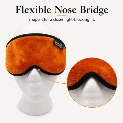 Dream Essentials Utopia Blackout Sleep Mask with Wide Cradle Band, Adjustable Plush Eye Mask for Side Sleepers, Flexible Nose Bridge, Handmade in USA, Travel & Naps