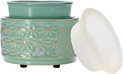 ASAWASA 2PCS Smart Candle Warmer for Large Jar, Coffee Mug Warmers, with Gravity Switch Auto Shut-On/Off, Safely and evenly Release The Aroma, Keep The Drink Warmth, Best Ideals Valentines Day Gifts