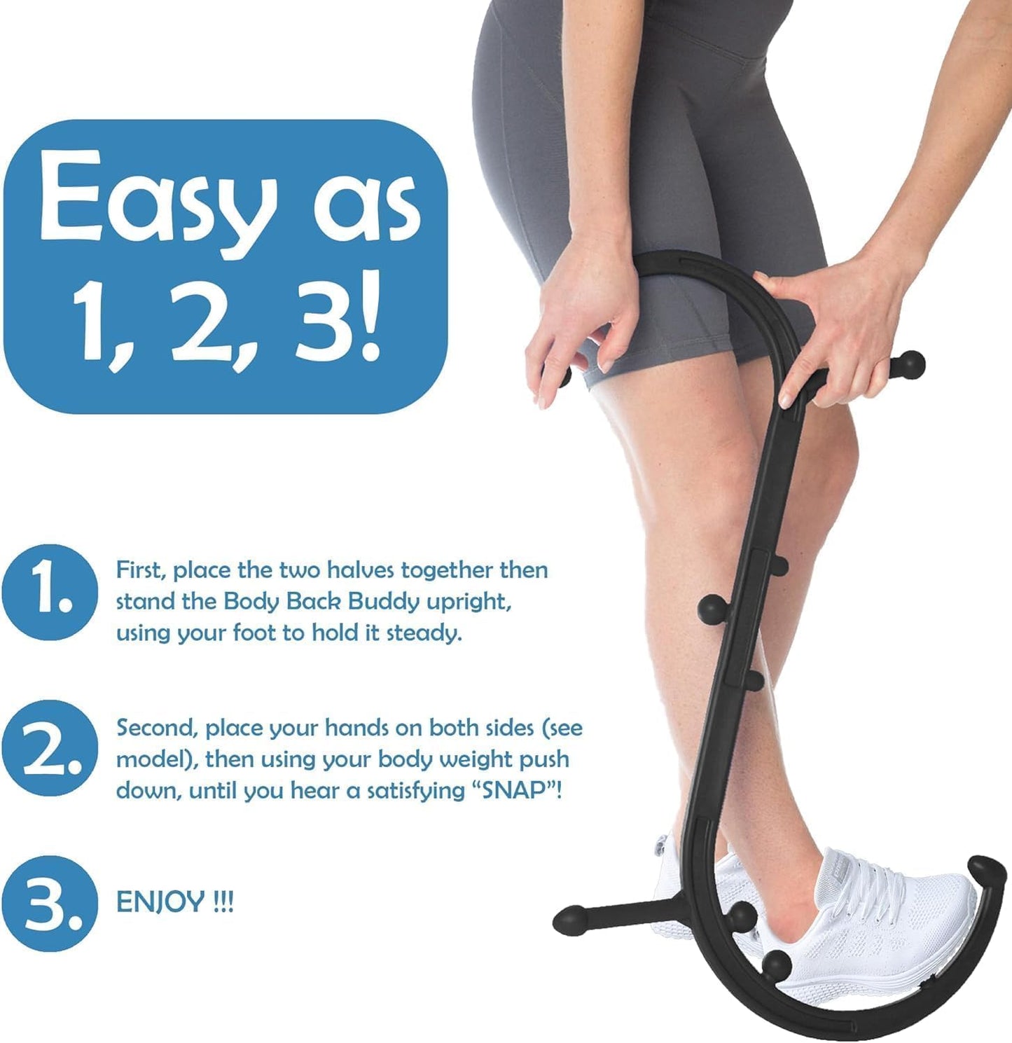 Body Back Buddy Classic Black & Foot Star® Massager Bundle for Pain Relief | FSA Eligible Massage Bundle For Trigger Point Therapy, Deep Tissue, Myofascial Release, Muscle Recovery & Full Body Relief