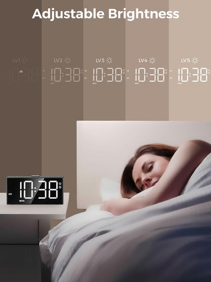 Vibrating Alarm Clock for Heavy Sleepers with Bed Shaker, 116dB Dual Alarms