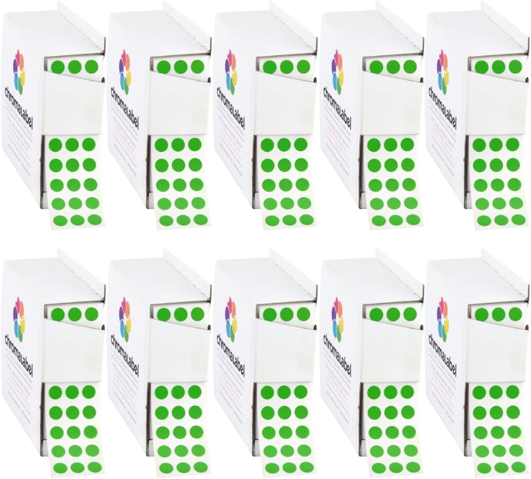 Dark Blue, Red & Yellow Dots, 1/4 Inch, 1000/Box Each Color | Writable Semi-Gloss Circle Labels in Dark Blue, Red and Yellow for Offices, Retail and Classrooms. Made in USA - Colors B