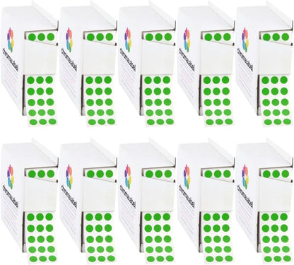 Dark Blue, Red & Yellow Dots, 1/4 Inch, 1000/Box Each Color | Writable Semi-Gloss Circle Labels in Dark Blue, Red and Yellow for Offices, Retail and Classrooms. Made in USA - Colors B