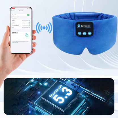 Joythink Sleep Headphones Bluetooth Sleep Mask Silk Headband Earphones Bluetooth Eye Mask for Sleeping On Side Blackout Soft Sleep Earphones Music Kids Children Eye Cover Purple