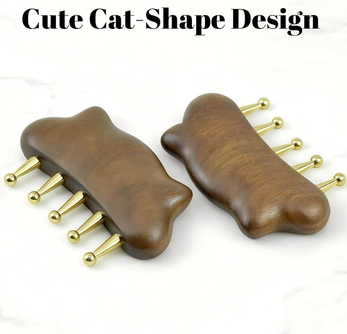 Sandalwood Wide Tooth Hair Growth Meridian Massage Comb 5 Copper