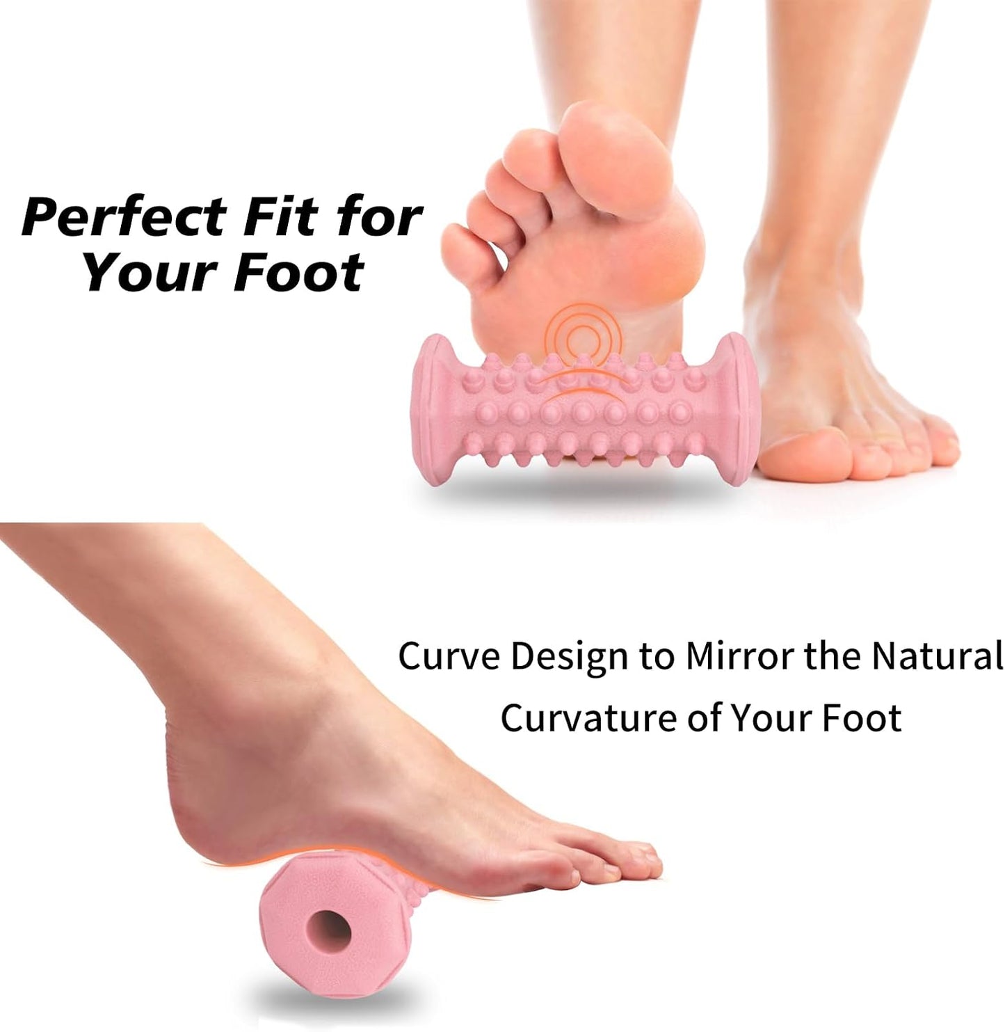 Foot Massager Roller Set for Plantar Fasciitis, Arch and Heel Pain Relief | Includes Foot Roller, lacrosse and spiky massage balls for deep tissue trigger point muscle therapy and neuropathy relief