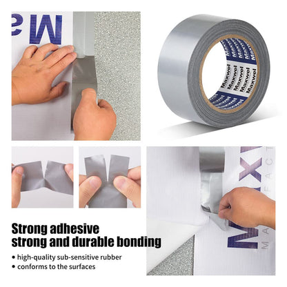 Duct Tape White Heavy Duty Waterproof Duct Tape for Home Repair | 1.88" 35 Yds No Residue, Strong Adhesive, Tearable for Multi Purpose Indoor Outdoor Use, Vehicle Repairs, DIY, Emergency Fix