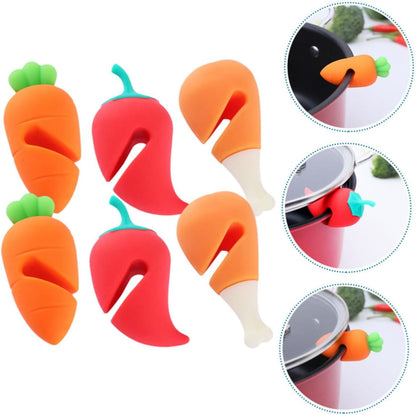 Zerodeko Silicone Lid Spill Stoppers 6pcs Adjustable Boil Lifters for Pots Heat Resistant Kitchen Accessory for Cooking and Preventing Overflows