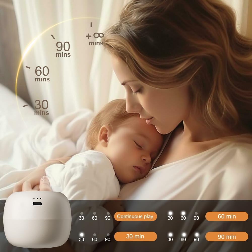 Portable White Noise Sound Machine | 16 Soothing Sounds | Timer | Memory Function | Noise Canceling for Sleep Aid & Office Privacy | Travel | Registry Gift | Sleep Soother for Baby Kids Adults