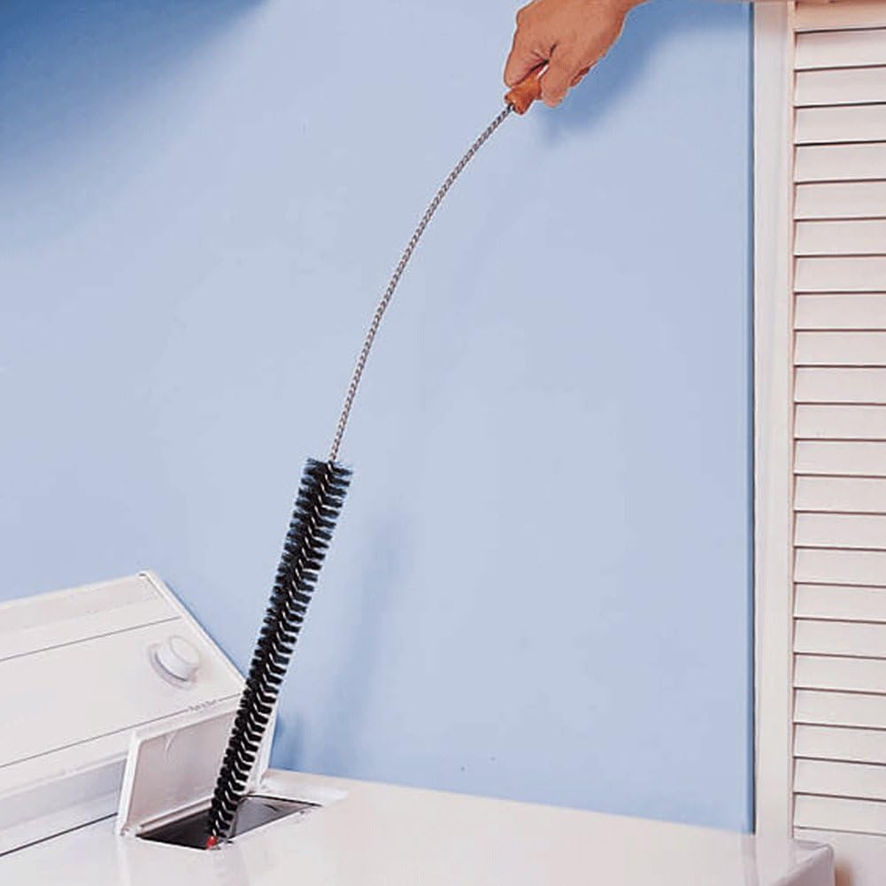 Dryer Cleaner Vent Brush, Washing Machine Brush Dryer Vent Cleaning Kit, Long Coil Brush Cleaning Tools Flexible Lint Remover(Color:Black)