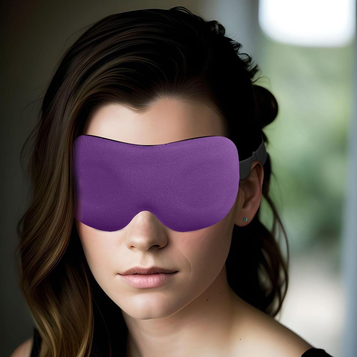 DTS Eye Sleep Mask for Side Sleepers Men Women Zero Eye Pressure 3D Cups Complete Light Blocking Night Blindfold with Adjustable Strap Shade Cover Sleeping Mask for Travel Nap Work Home (Black)