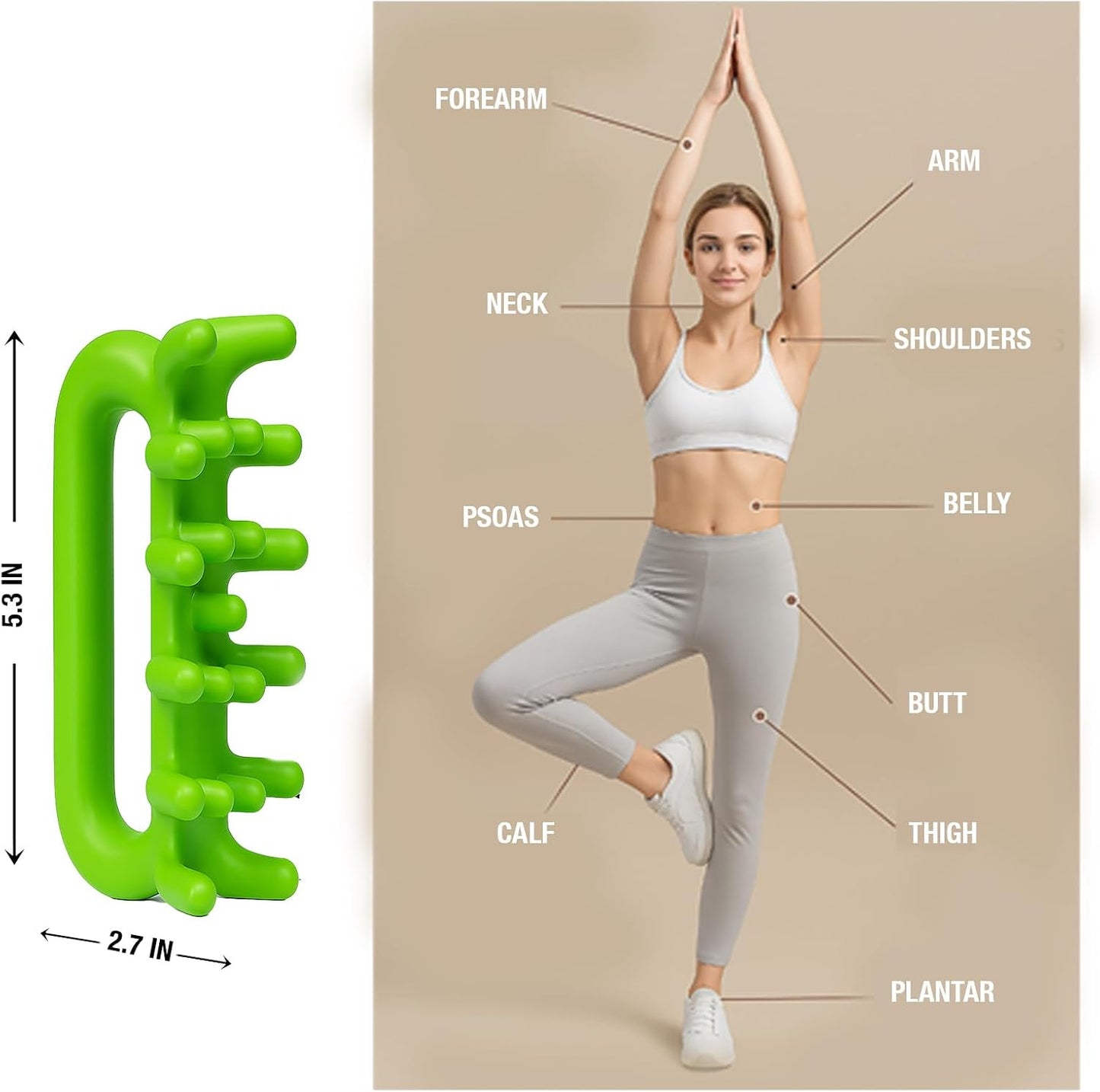 Fascia Massage Tool Trigger Point Massage Tools Anti Blaster for Cellulite Massager Tool Reaching Deep Myofascial Tissue Throughout The Body Release Muscle Knot Reduction (Pink)