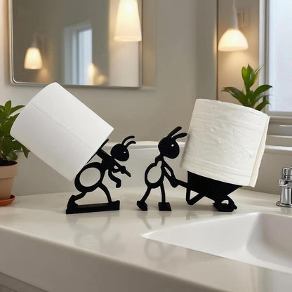 VELENTI Sheep Toilet Roll Holder - Funny Toilet Paper Holders Free Standing Cute Bathroom Decor - Premium 3D Printed Black Sheep Loo Rolls Holder - Hilarious Tissue Paper Roll Storage - Set of 3