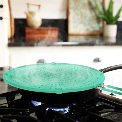 Silicone Splatter Screen for Frying Pan,Grease Splatter Guard,Heat-Resistant Splatter Guards for Cooking,Dishwasher Safe (9.8", 11.4", 13")