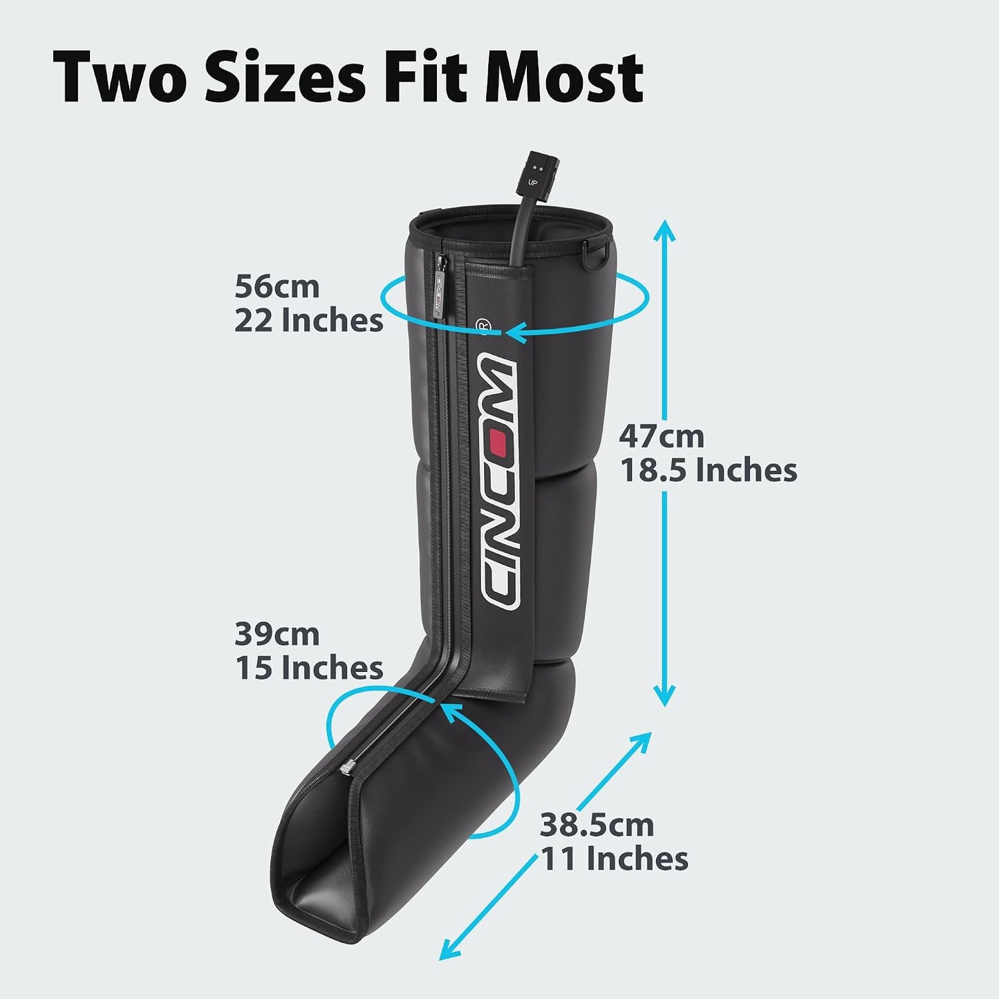 CINCOM Air Compression Boots for Circulation, Leg and Foot Massager Boots | Sequential Leg Recovery System with 3 Modes 3 Levels Intensities for Athletes, Leg Compression Zipper Design for Easier Wear