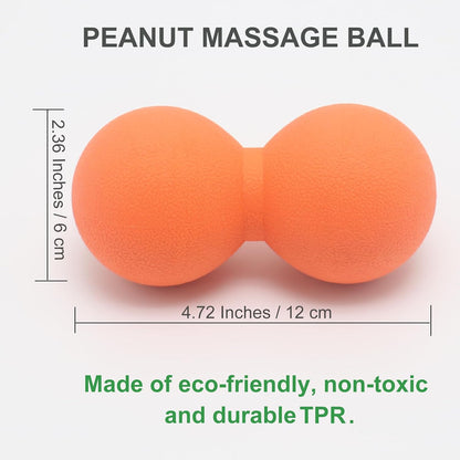 Hard Peanut Massage Ball, Double Lacrosse Massage Ball. Deep Tissue Massage Roller Mobility Ball for Physical Therapy Myofascial Release Muscle Relaxer Acupoint Massage (Blue) | Mobility Massager Tool for Deep Tissue Physical Therapy Myofascial Release