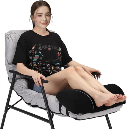 Recliner Foot Pillow, High-Resilience Foam Half-Moon Pillow for Sleeping | Soft and supportive for sleeping or reclining; supports legs, head, back and lumbar area while reducing heel pressure