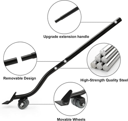 Furniture Moving Set for Hard Floor Surfaces, Move Heavy Furniture Quickly & Easily,(1 Lifter Tool & 4 Heightening Block)