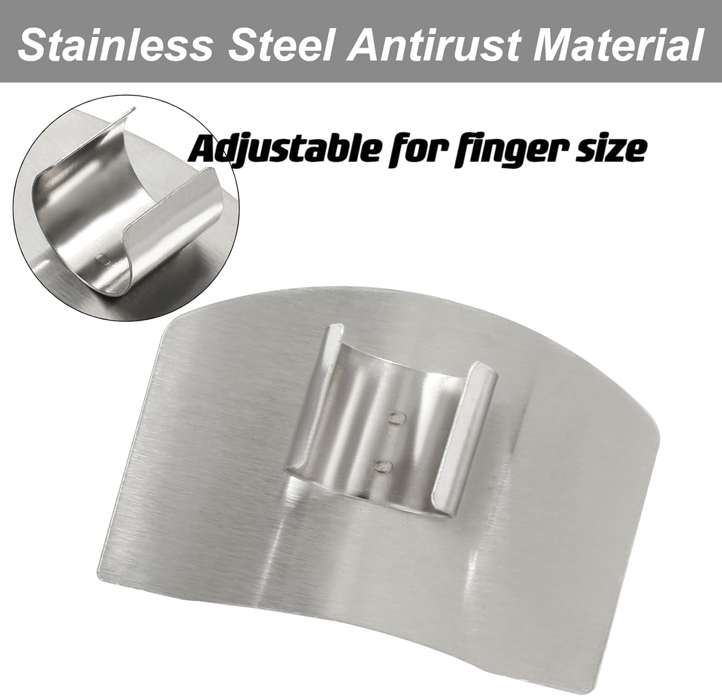 4 Pcs Stainless Steel Finger Guards | Finger Protectors for Cutting, Slicing, Dicing, Chopping Vegetables, Kitchen Tool Knife Shields, Avoid Hurting