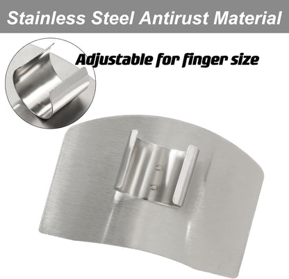 4 Pcs Stainless Steel Finger Guards | Finger Protectors for Cutting, Slicing, Dicing, Chopping Vegetables, Kitchen Tool Knife Shields, Avoid Hurting