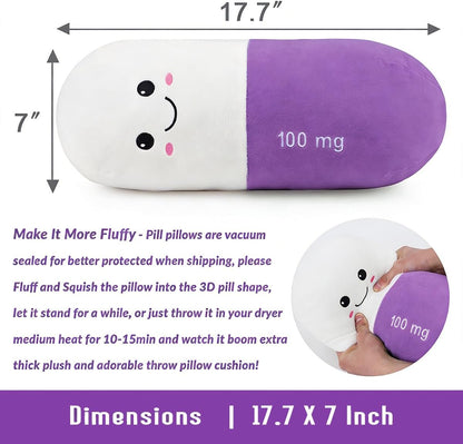 Cervical Neck Roll Pill Pillow, Cylinder Bolster Chill Pillows with Washable Cover, Round Neck Pillows Support for Bed Sleeping, Designed for Head, Neck, Lumbar, Legs Back and Yoga (Grey, M)