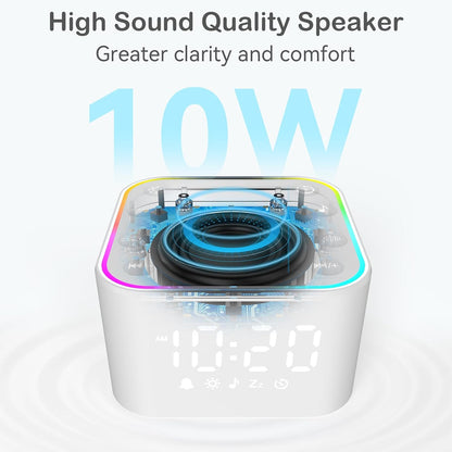 White Noise Sound Machine: Fall Asleep 40% Faster for Adults Bedroom | 30 Non-Looping Sounds Adjustable Volume for Relax & Sleep, Built-in Dimmable Alarm Clock & Night Light