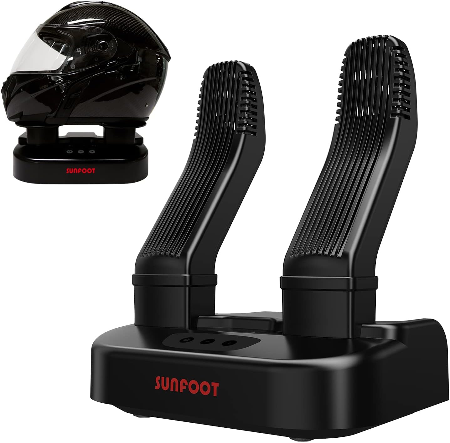 SUNFOOT Boot Dryer And Deodorizer Shoe Dryers For Work Boots, Ski Boot, Hats, Socks, Motorcycle Helmets Glove Dryer With Heat Blower, Quick Drying Boot Warmer Adjustable Timer And Rack (Black)