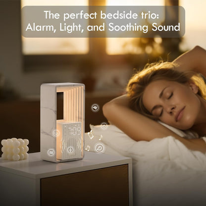 WILIT Digital Alarm Clock, Sunrise Alarm Clock with Nightlight, 9 Sleep Aid Sounds, White Noise Sounds Machine, Dimmable Display, Snooze,USB Charging Port,Gift for Women,Men,Teens,Kids,Travel