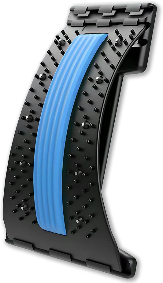 4-Level Back Stretcher, Lumbar Support for Muscle Relief (Blue)