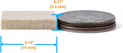 Felt Pads Small 3/8" Felt Pads for Cabinet Doors Bumpers, Cabinet Cushion Dots Felt Cabinet Door Stops, Self Adhesive Thick Bumper Pads to Protect Surfaces -Anti Scratch 234 Pcs Round Brown
