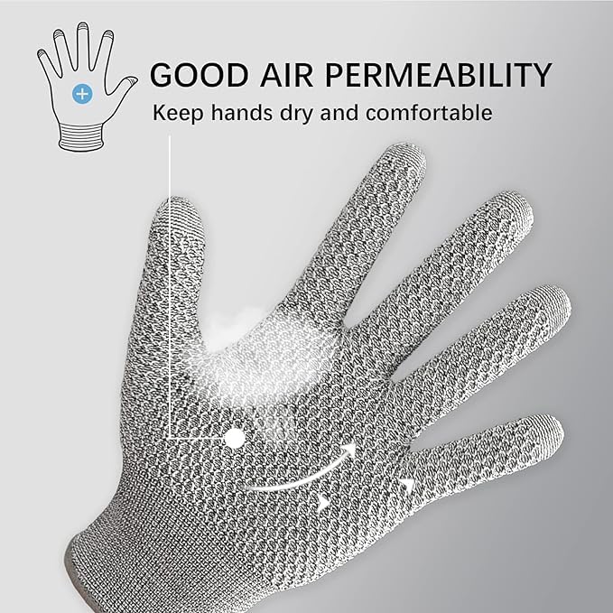 Cut Resistant Gloves Anti-Stab Safety Lvl 5 Made of PE Material Durable Kitchen Carpentry Fishing Glass Handling Cut Proof