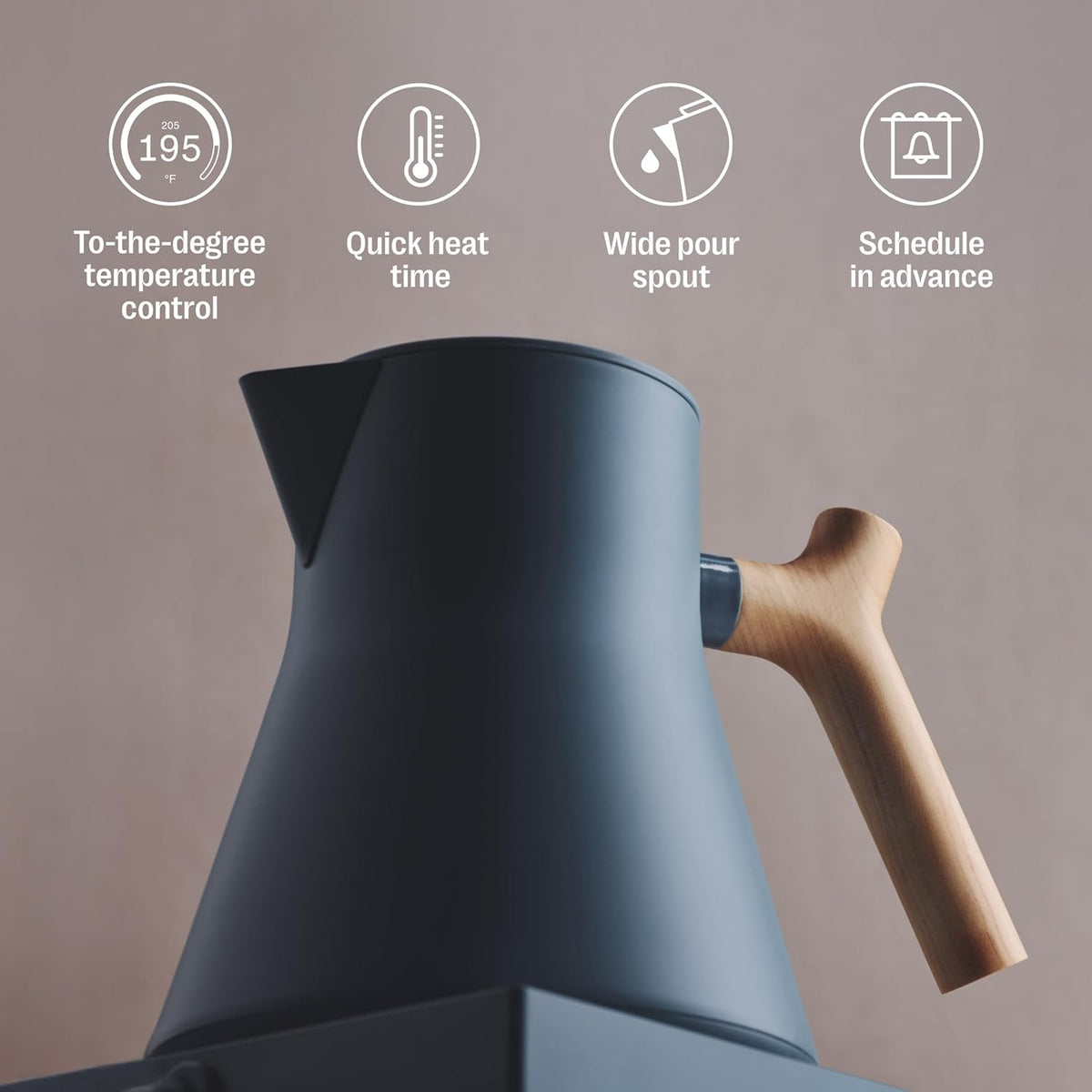 Fellow Corvo EKG Pro Small Electric Tea Kettle for Coffee, 0.9 Liter