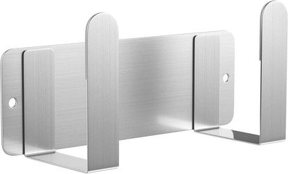 Stainless Steel Wall Mounted Cutting Board Holder Punch-Free Adhesive Multifunctional Kitchen Organizer Pot Lid Storage Rack 7" x 2.3" x 1.8" White