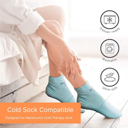NatraCure Replacement Gel Packs for Cold Therapy Socks - (4-Piece Set) Extra Gel Ice Packs Reusable, Compresses for Injuries, Flexible Ice Packs Reusable, Small Ice Packs, Thin Ice Packs - GP23-24