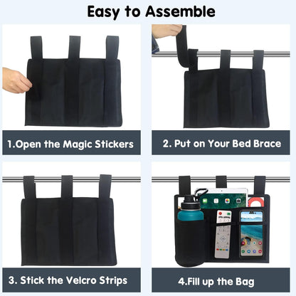 Bedside Storage Caddy, Bunk Bed Storage Bag, Hanging Bedside Organizer