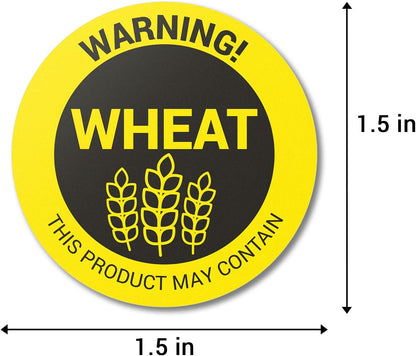 Sesame Seeds Allergy Warning Stickers, 1.5 Inch Round, 300 Labels