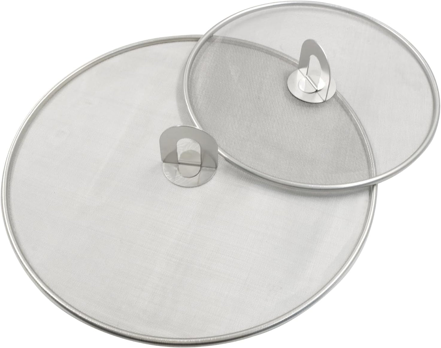 2Pcs 10" & 13" Stainless Steel Splatter Screen | Splatter Guard, Ultra Fine Mesh, Cooking Protector, Frying Cooking/Kitchen Use
