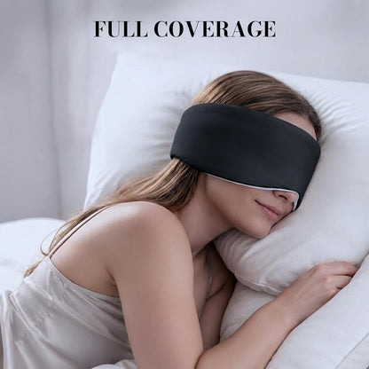 Sleep Mask for Women Men, Reversible Eye Mask Sleeping with Cozy & Cooling Sides, Adjustable Velcro Band, Blackout Face-Hugging Padded Eye Cover for Sleeping Travel Office, Grey/White