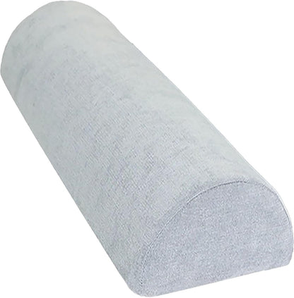 1/2 Pack Half Moon Bolster Pillow for Legs, Knees, Lower Back and Head | Lumbar Support Pillow for Bed, Sleeping | Semi Roll for Ankle and Foot Comfort - Machine Washable Cover(09,M:50x17x9cm)