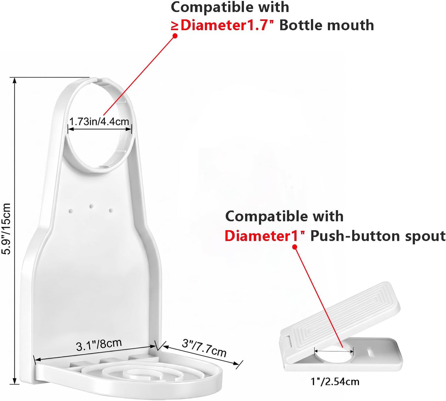Laundry Detergent Dispenser Cup Holder, Laundry Soap Drip Catcher Tray, 1P | VOTLEVT Plastic laundry detergent drip catcher, Fabric Softener Cup Holder, Liquid laundry Soap holder stand for laundry room