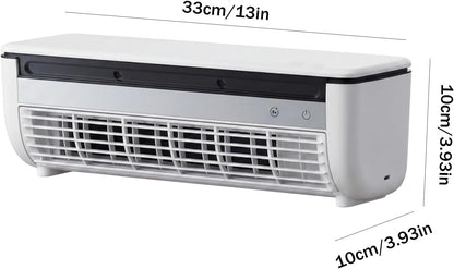 Portable Wireless Wall Air Conditioner Fan, Table & Wall Mounted Cooling Mist Fan with 3 Modes, Semiconductor Rechargeable AC Fan with Remote for Kitchen Office Indoor