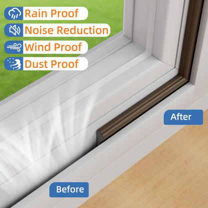 Kneelisa Wedge-Shape Window Weather Stripping Door Frame Seal 118” White | Upgrade Black Foam,Soundproofing,Draft Stopper,Winter Insulation,Noise Blocker, Gap Filler for Exterior Front Door Side